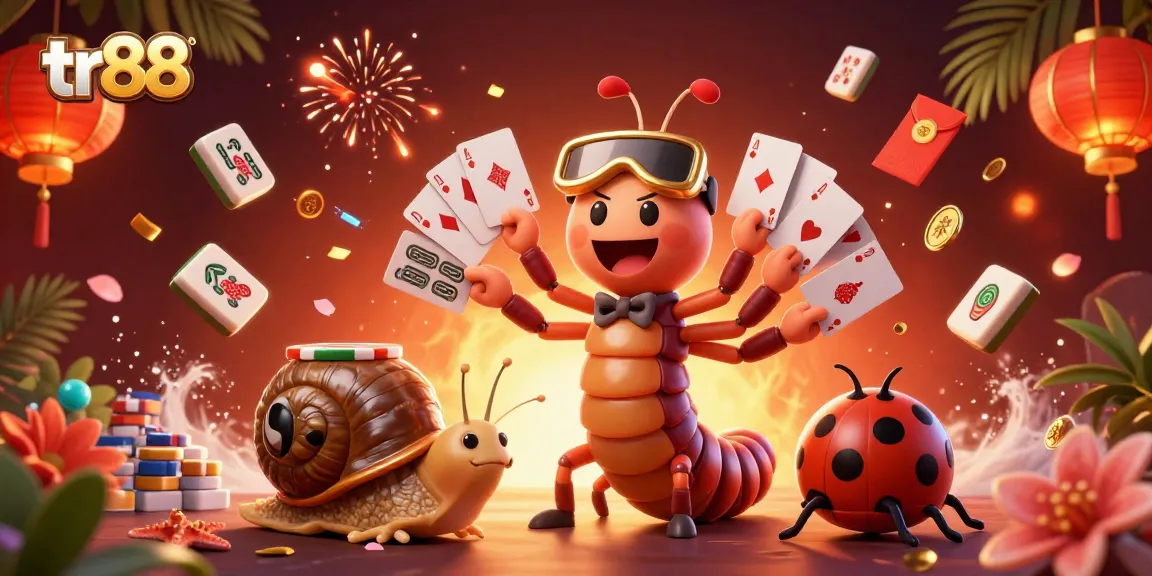 Experience excitement playing tr88 games with lively characters at a vibrant casino.