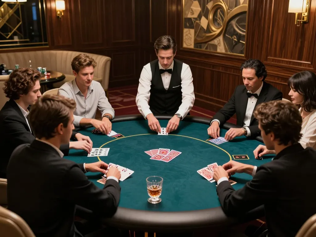 Join the high-stakes atmosphere as players engage in intense poker action at the link fly88 VIP room.