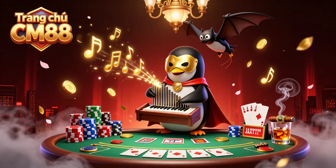 Experience thrilling gameplay at Trang chủ CM88 with a whimsical casino scene rich in detail.