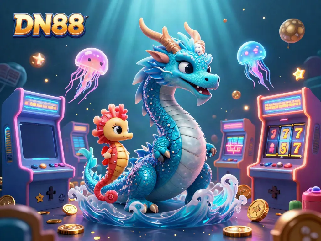 Play thrilling games at DN88 with vibrant cartoon characters and dazzling casino visuals.