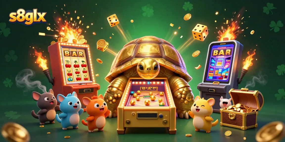 Spin the slots and win big with s8glx's dynamic casino gaming experience in a colorful, lively scene.