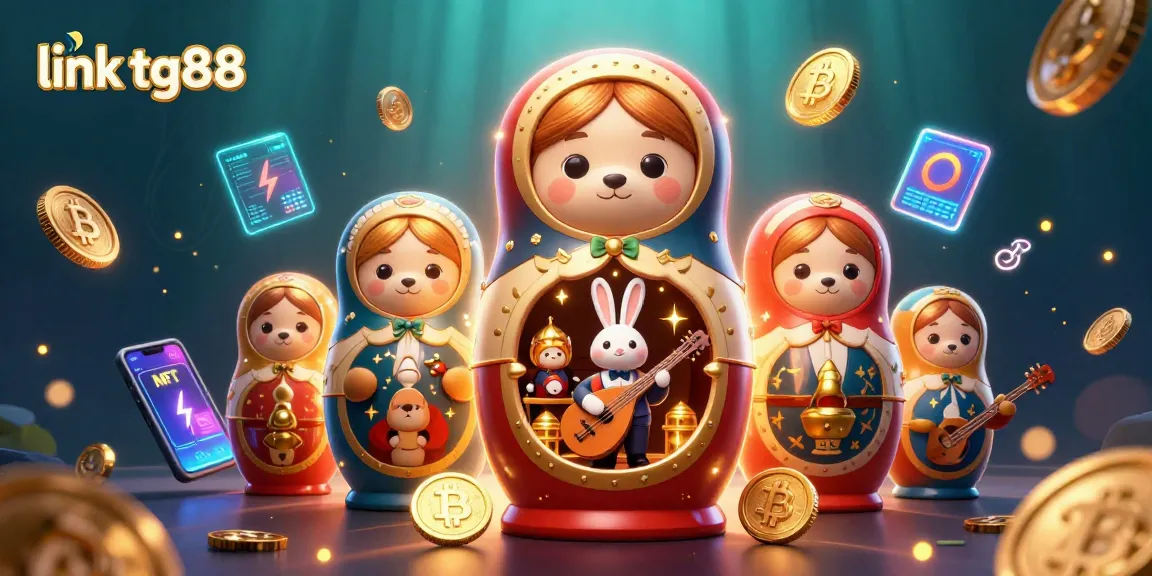 Engage with link tg88 for a vibrant 3D casino scene showcasing unique characters with exciting gaming elements.