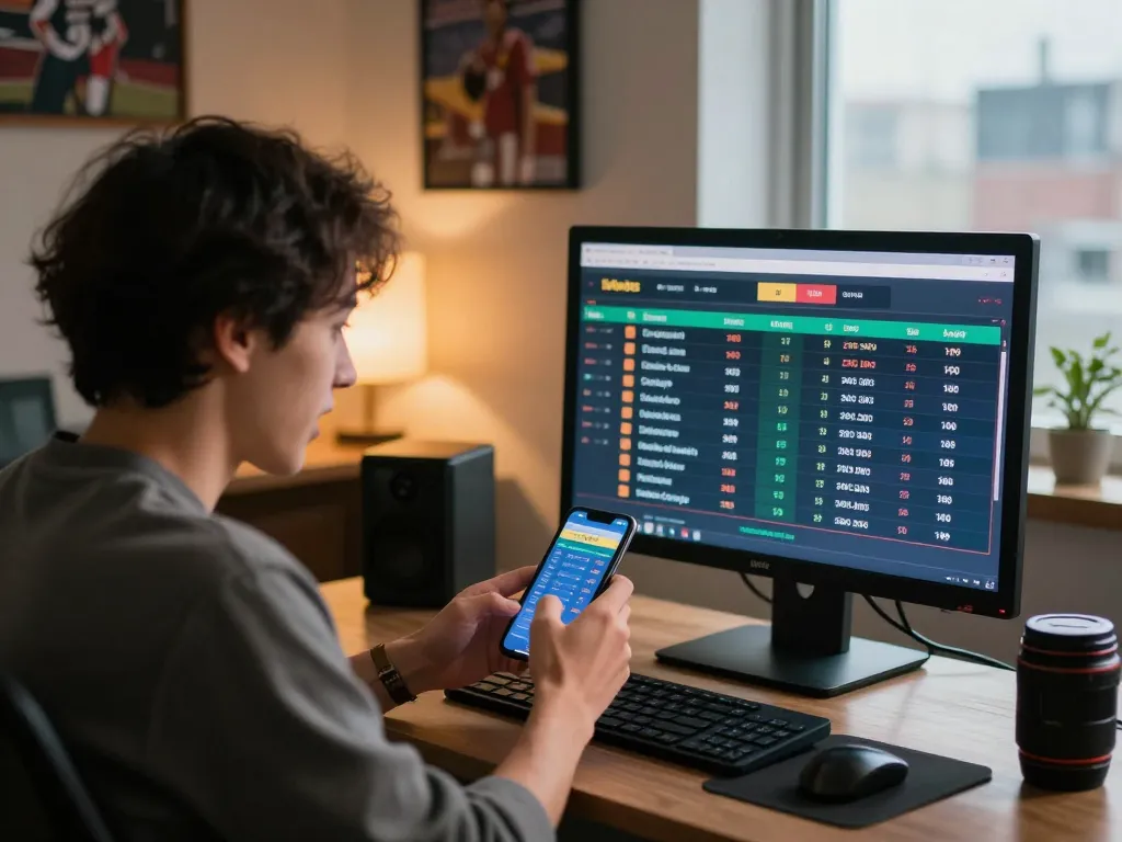 Engaging online sports betting experience at nhà cái rr88, showcasing live odds on the screen while betting.