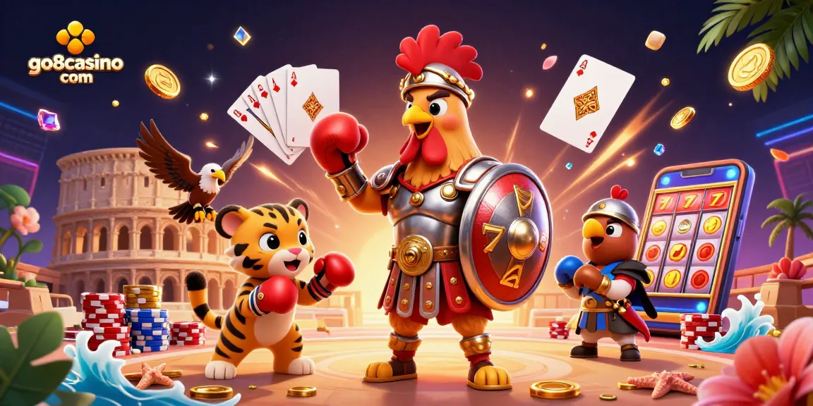 Play games and win big at go8casino com with exciting 3D casino illustrations and dynamic characters.