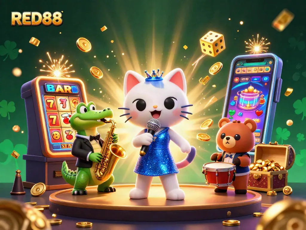 Experience winning moments at RED88’s vibrant casino with lively characters and dynamic gaming elements.