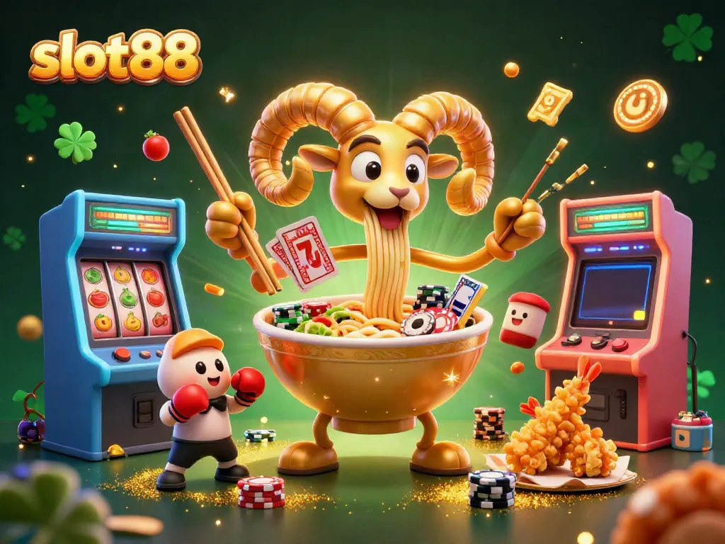 Experience thrilling gameplay with slot88 in a vibrant 3D casino scene featuring animated characters and captivating game elements.