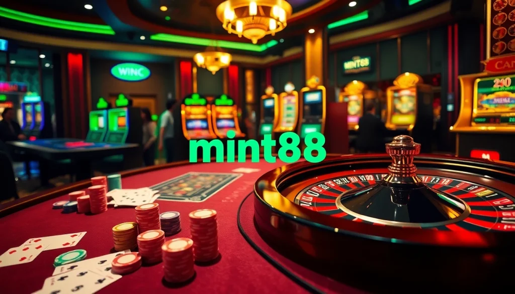 Engaging roulette scene with players enjoying mint88-themed gaming excitement.