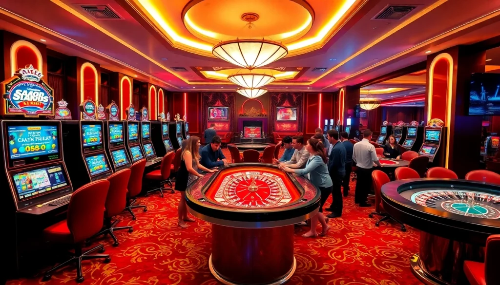 Experience thrilling gambling action at https://fly88seo.com/ featuring luxurious casino interiors and exciting games.