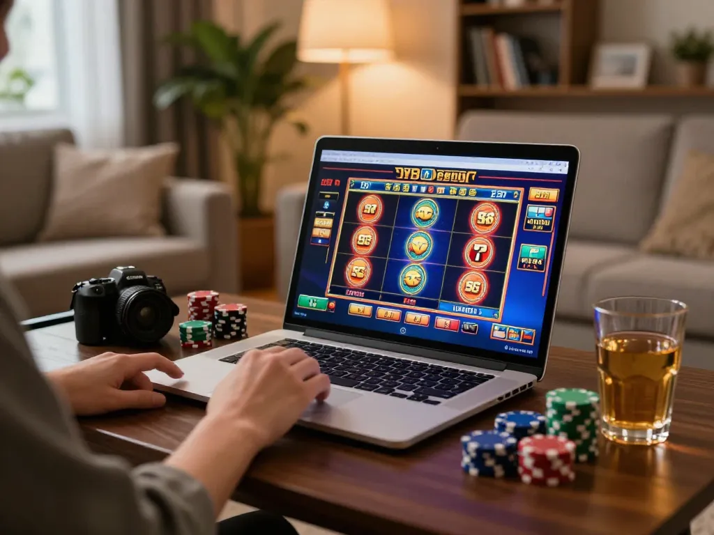 Engaging in online gaming on Trang chủ Lu88 with vibrant slot games and cozy atmosphere.