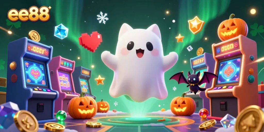Engage in thrilling gameplay at ee88 with vibrant slot machines and festive characters.