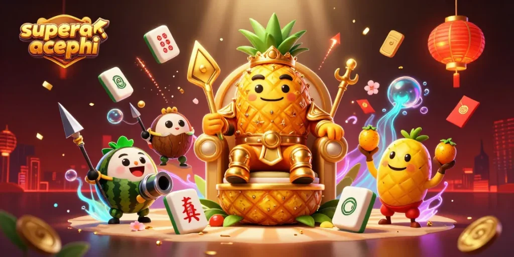 Experience thrilling moments at superacephi's vibrant beach casino with unique characters and exciting gambling elements.