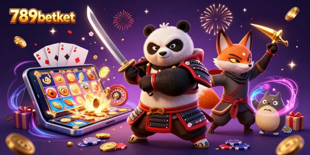 Experience thrilling gameplay with 789betket through vibrant characters and lively casino elements.